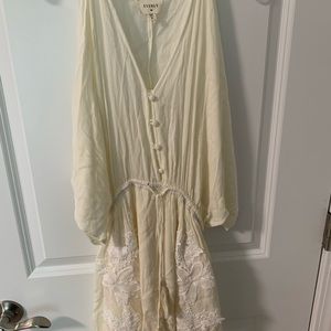 Cream Floral Dress - MEDIUM